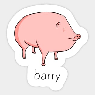 Silly pig barry Sticker